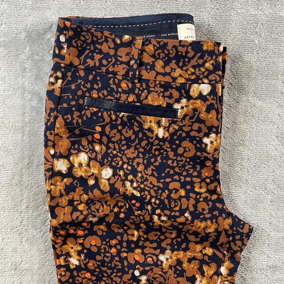 Anthropologie Pants‎ The Essential Womens 4 Orange Slim Straight Floral Preppy - Picture 8 of 11